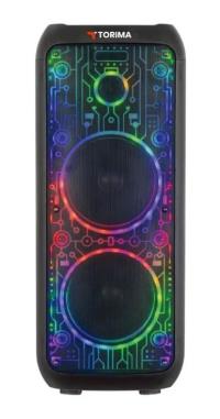 Torima D64 Siyah RGB Ledli Dahili Mikrofon Kumandalı Bluetooth Hoparlör Speaker kablosuz  mıkrofon  - 1